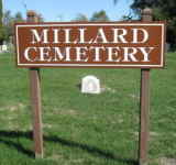 Benjamin Rand and Sarah Bigelow were buried at Millard Cemetery.
