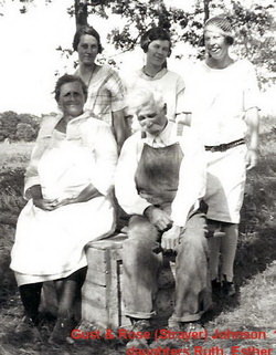 Gust and Rose Johnson and their daughters, Ruth Esther, and Elsie