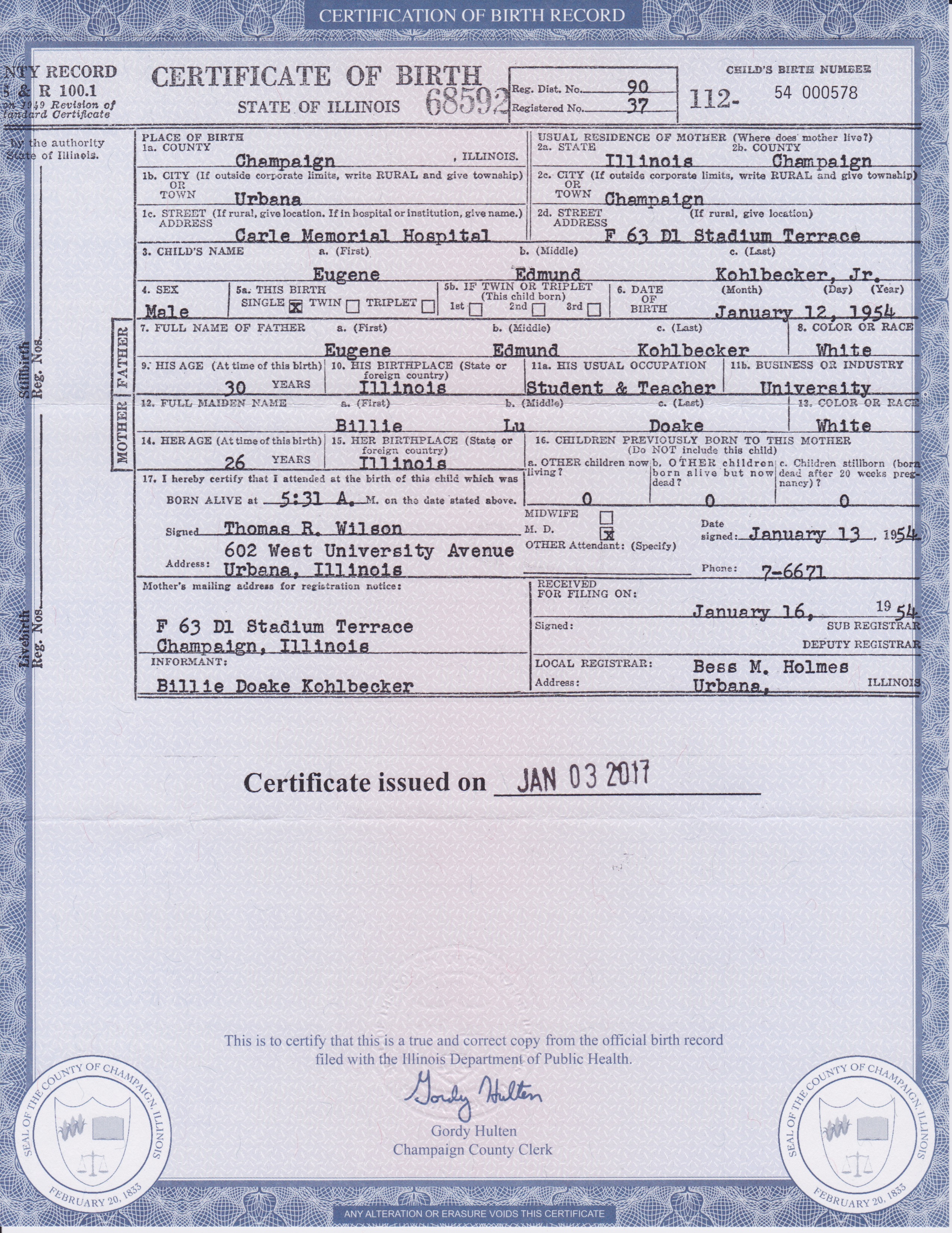 illinois birth certificates