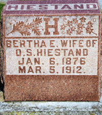 Grave Marker at Marengo Cemetery, Marengo, Crawford Co., IN.