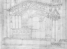 Sketch of Grave of Joan de Neville and Catherine Swynford