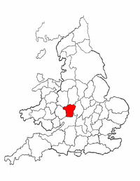 Map of England.