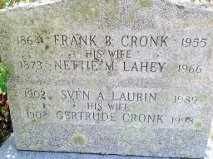 Cronk, Lahey, Laurin Headstone