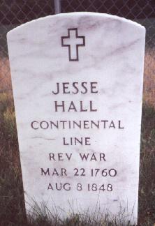 Jesse Hall (1760 - 1848) Gravestone