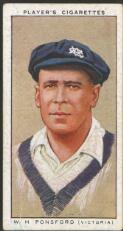 Portrait of cricketer, W.H. Ponsford (Victoria), 1934.