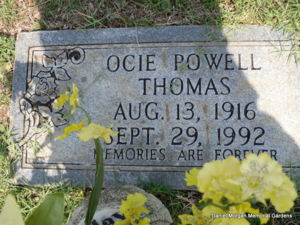 Ocie Dotson Thomas tombstone