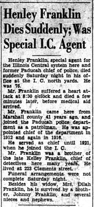 Henley Franklin obituary