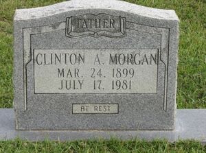 Clinton A. Morgan, 1899-1981, gravestone