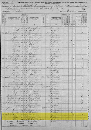 1870 Census - William McBee household p1