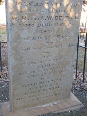 James Bendall's and his daughter Winifred May Bendall's Gravestone