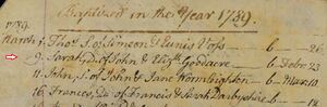 1789 baptism St Mary Leicester