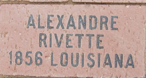 Memorial brick, Alexandre Rivette