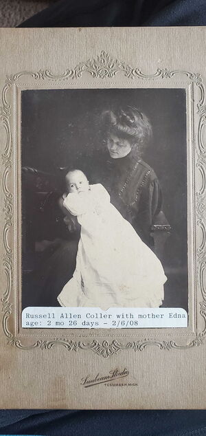 Russell Allen Coller and his Mother, Edna Allen Coller