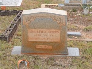 Leila Craft Evans Brown Grave