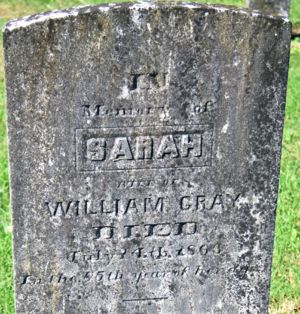 Sarah Gray, wife of Michael Gray