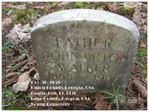 John Upton Walker tombstone