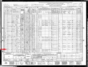Leonard & Beulah Weaver family, 1940 census, pg 1