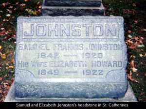Samuel & Elizabeth Johnston marker
