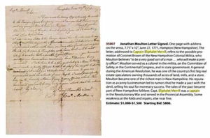 1771 Letter Addressed to Capt. Eliphalet Merrill