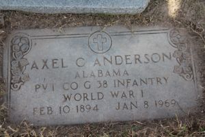 Axel Anderson Headstone