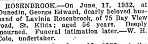 Death of George Rosenbrook