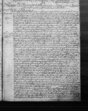 Stackpole Court, deed of Leave and Releave, 1719