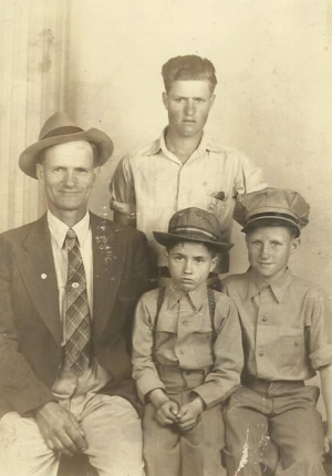 Hugh Corbin & his sons, circa 1942