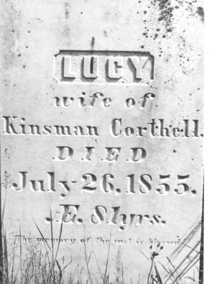Lucy Corthell headstone