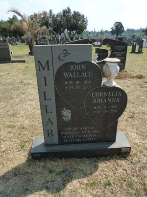 Tombstone: John Wallace Millar