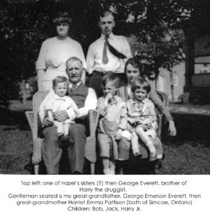 George Emerson Everett visits his son Harry and family