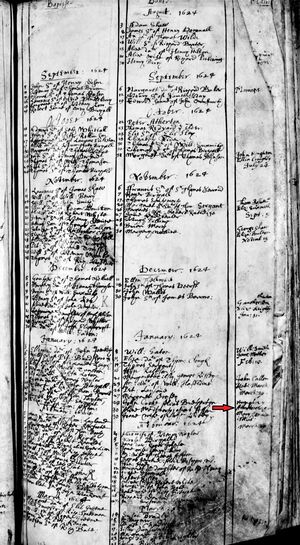Winwick Parish Marriage Record of Mary Kennion and Humphrey Atherton
