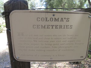 Coloma Cemetery Rules