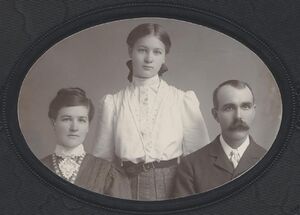 Elsie (Grubbs), Mabel Swick and John Swick. About 1905.