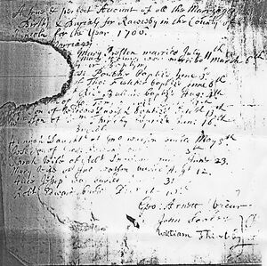 Wm Thurlby b. 1706 Baptism record