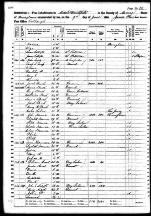 Catharine Eilenberger 1860 Census
