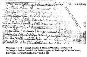 Guyton-Whitaker Marriage Record