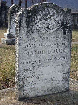 Catherine Main Wolfe gravestone