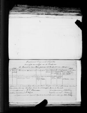 Marriage Certificate for Hermanus Stephanus Bosman and Jacomina Visse