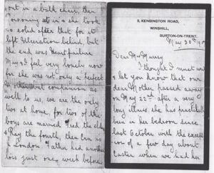 Sympathy letter from Ethel Whitehurst p.1