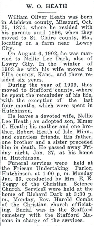 William Oliver Heath's Obituary