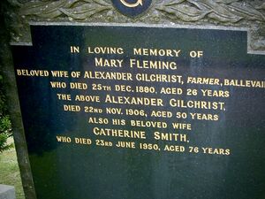 Alexander Gilchrist/Mary Fleming Gravestone