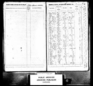 George Frederick Hutton 1851 Census Canada