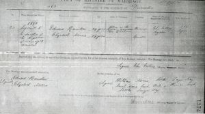 Elizabeth Morris married Edward Hamilton 1863