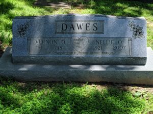Vernon & Nellie Dawes Headstone