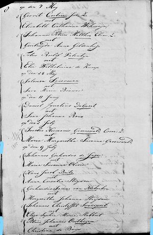 Marriage 9 Jul 1815: Christina de Buijs & Petrus Johannes Oosthuijzen