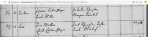 Anna Muller Baptism and Death Record