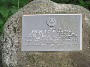 The Col. John Rosenkrans Chapter, New Jersey Society, Sons of the American Revolution Memorial