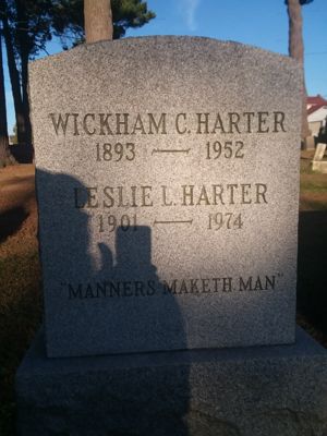 Wickam Harter gravestone