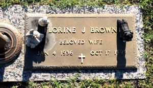 Photo of Headstone of Florine J Brown