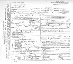Death Certificate for William Losey